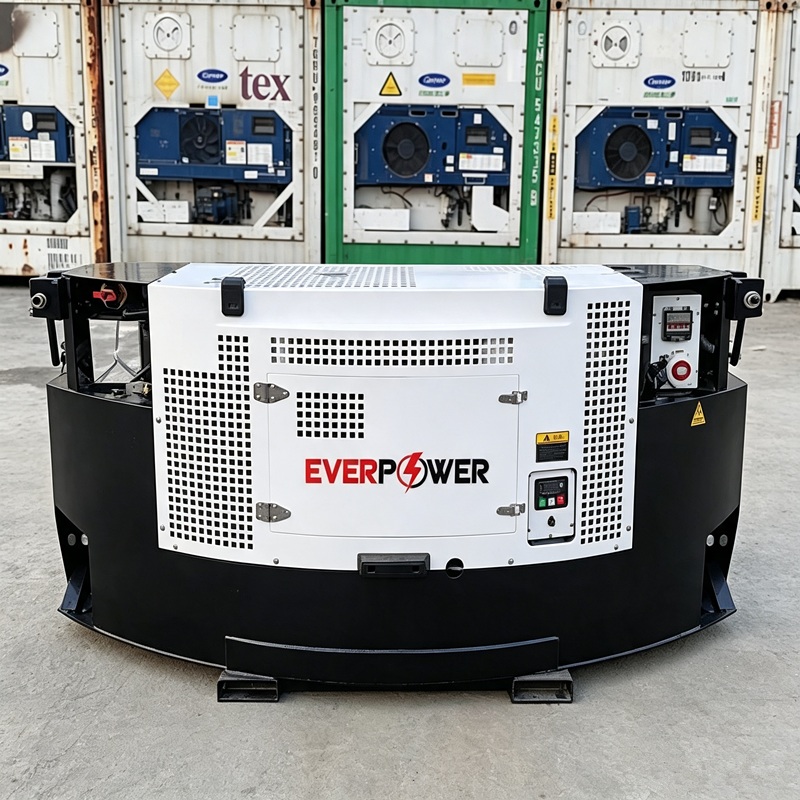 Clip-on pin-mount top-mount container reefer genset generator unit set with perkins engine